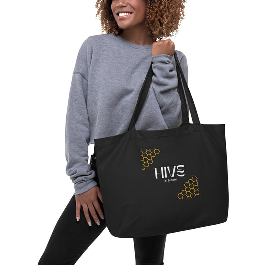 Hive and Bloom Large organic tote bag